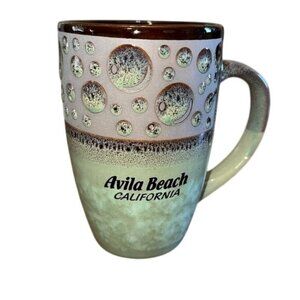 Avila Beach California Ceramic Mug With Bubble Design